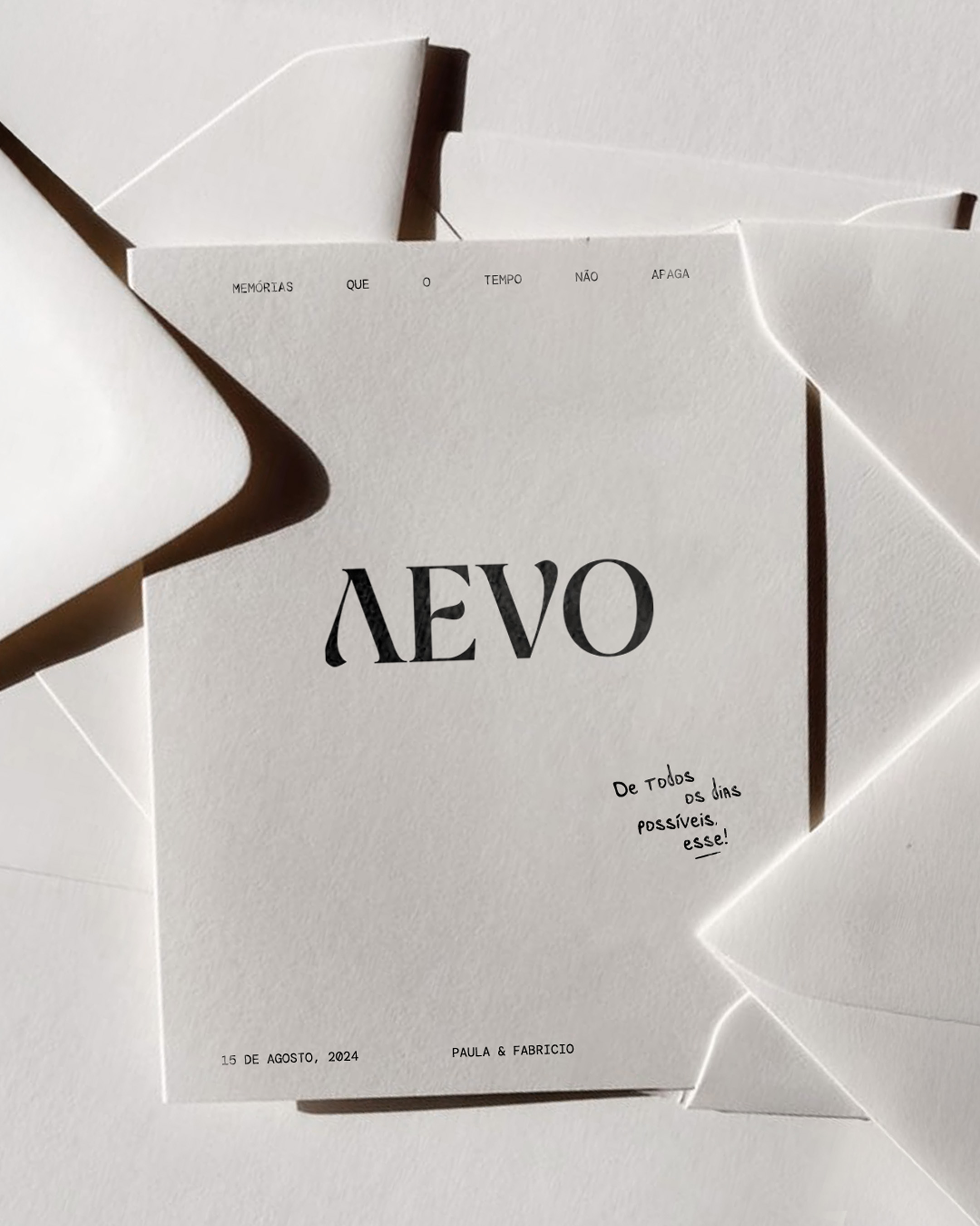 Papelaria e identidade visual AEVO Films — design editorial